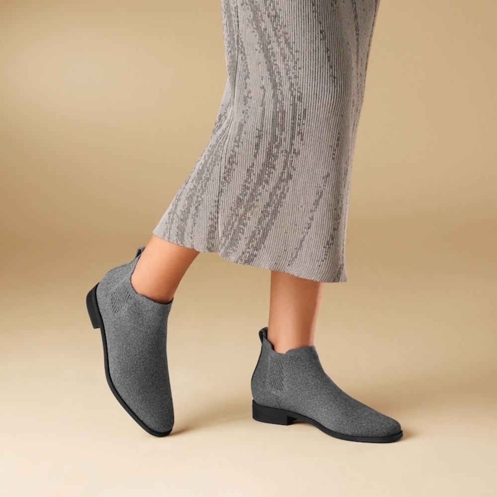 VIVAIA Water-Repellent Square-Toe Ankle Boots Gray Everyday EU/38.5W US/7.5W